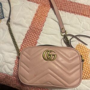 Gucci Blush Chevron Crossbody Bag very gently used